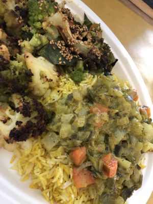 Riso al berberè e verdure al forno  at Animo Cucina Naturale in Brescia