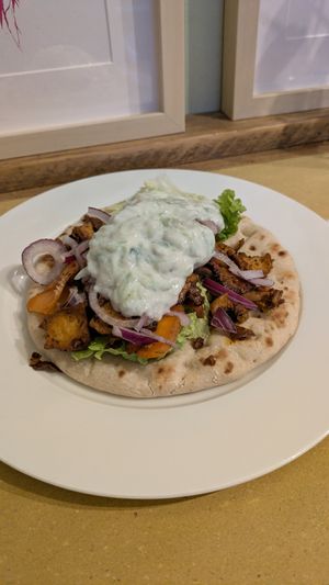 Pita gyros at Animo Cucina Naturale in Brescia