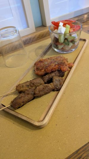 Antipasto misto cena greca at Animo Cucina Naturale in Brescia