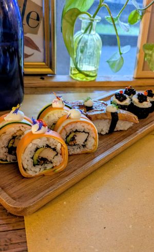 Sushi veg at Animo Cucina Naturale in Brescia