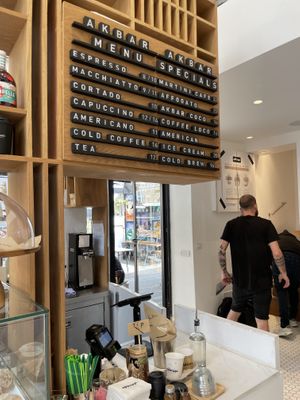 Menu  at Akbar in Tel Aviv