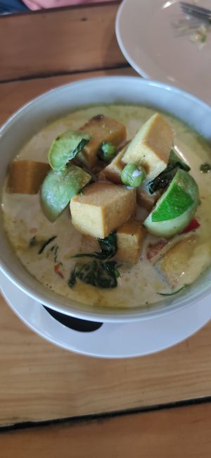 Green curry tofu at Malakor Kitchen and Cafe - ร้านมะละกอ in Ayutthaya