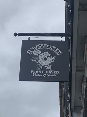 Zola’s Bakery swing sign  at Zola's Bakery in Galashiels