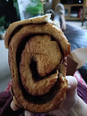 Bottom of swirl at Zola's Bakery in Galashiels