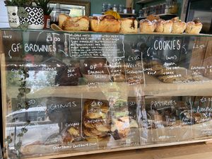 Sweet pastries at Zola's Bakery in Galashiels