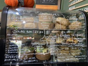 Savoury foods at Zola's Bakery in Galashiels