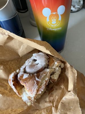 Cinnamon bun  at Zola's Bakery in Galashiels