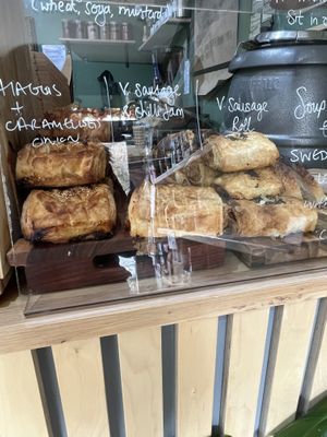 Range of savoury options   at Zola's Bakery in Galashiels