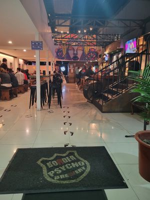 Inside at Border Psycho in Tijuana