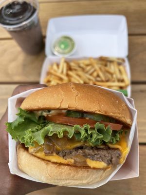 Double cheeseburger  at Plantees in Orlando