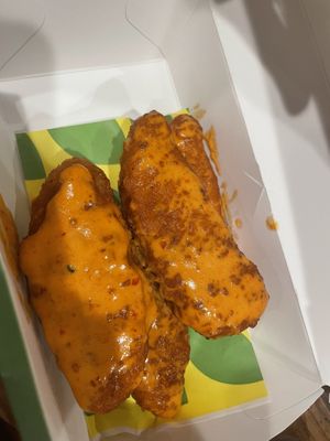 Spicy chickn (buffalo sauce)   at Plantees in Orlando