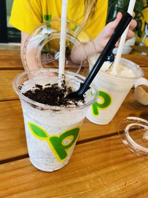 Oreo and vanilla shake  at Plantees in Orlando