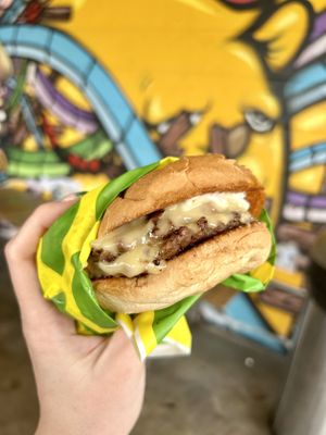 Double Shroom Burger 🍄  at Plantees in Orlando