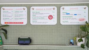 Menu at Plantees in Orlando