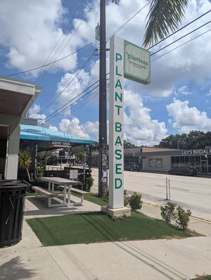 Exterior with outdoor seating at Plantees in Orlando