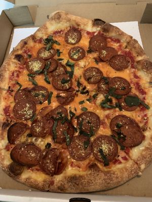 Vegan pepperoni  at Jackknife Brewing in Kelowna