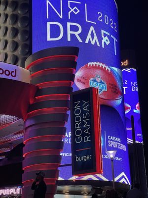 Entrance through planet Hollywood   at Gordon Ramsay Burger in Las Vegas