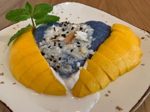 Mango sticky rice at Kati Vegan Thai in Kirkland