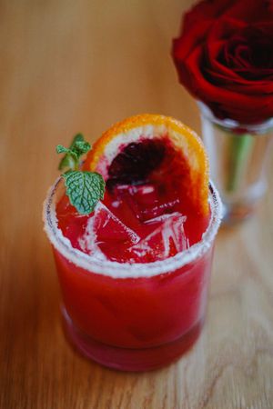 Blood Orange Margarita at Kati Vegan Thai in Kirkland