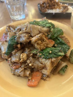 Pad see ew with crispy tofu and just egg  at Kati Vegan Thai in Kirkland