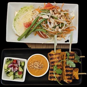 Som Tum and Kati Satay at Kati Vegan Thai in Kirkland