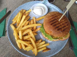 Vegan cheeseburger at The Bouverie Tap in Folkestone