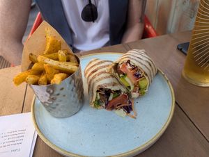 Vegan roti wrap at Turtle Bay in Sheffield