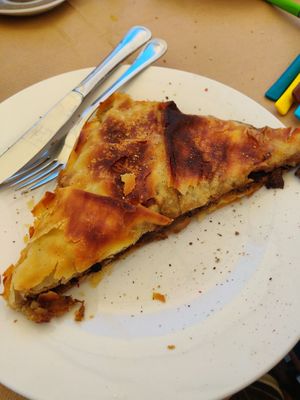 Mushroom pie: delicious at Vradeto Tavern in Vradeto