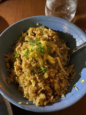 Daring plant based chicken kimchi fried rice  at Komodo in Miami