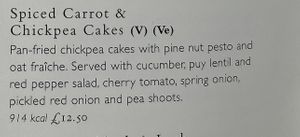 Menu  at Bettys in Harrogate