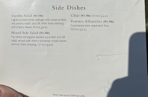 Menu  at Bettys in Harrogate