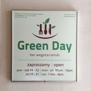 opening times  at Green Day in Krakow