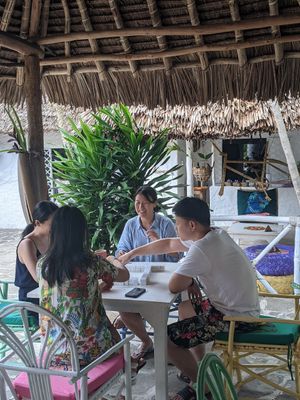 Games welcome before, during and after delicious food and drinks at F Cafe in Watamu