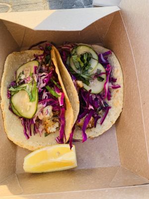 Cauliflower tacos  at The Good Plow in Carpinteria
