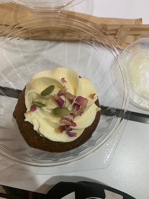 Amazing carrot cake  at Juice Veda in Greensborough