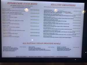 Menu  at Juice Veda in Greensborough