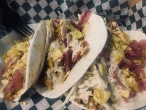 Jerk Tacos  at Eva's Original Chimneys in Mississauga