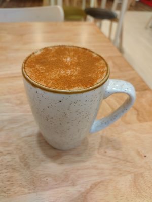 (燕麥奶)卡布奇諾 at Muyue Vegetables in New Taipei City