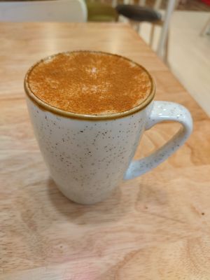 (燕麥奶)卡布奇諾 at Muyue Vegetables in New Taipei City