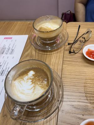 Flat white coffee  at Lotus Café 蓮心食坊 - Hougang in Northeast Singapore