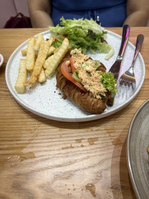 Salmonee Mustard Mayo Croissant   at Lotus Café 蓮心食坊 - Hougang in Northeast Singapore