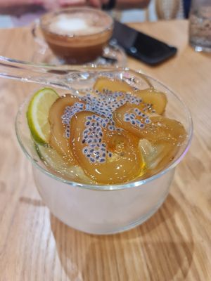 Lemongrass Jelly with Sea Coconut 🥥 ~ 11/8/22 at Lotus Café 蓮心食坊 - Hougang in Northeast Singapore