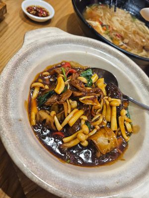Trio Mushrooms with Basil Leaves ~ 7/11/23 at Lotus Café 蓮心食坊 - Hougang in Northeast Singapore