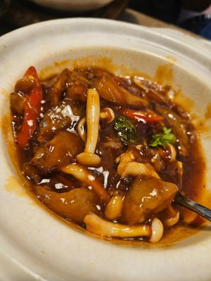 👍🏻👍🏻 Claypot salted fish eggplant ~16/1/24 at Lotus Café 蓮心食坊 - Hougang in Northeast Singapore