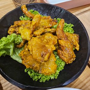 Buttered Abalone mushroom at Lotus Café 蓮心食坊 - Hougang in Northeast Singapore