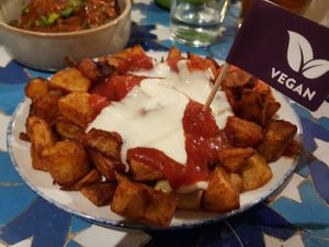 Vegan Patatas Bravas at Revolución de Cuba in Newcastle Upon Tyne