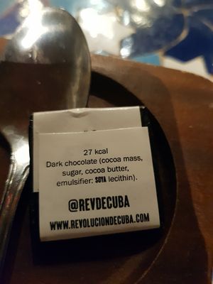 Vegan chocolate 👍 at Revolución de Cuba in Newcastle Upon Tyne