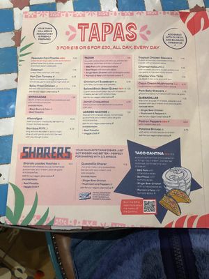 Menu 2024  at Revolución de Cuba in Newcastle Upon Tyne