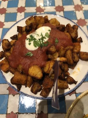 Vegan patatas bravas £6.75  at Revolución de Cuba in Newcastle Upon Tyne