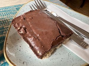 Blondie with jam and chocolate   at High St Merchants in Grantown On Spey